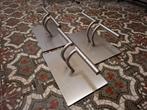 Inox voetsteunen voor kapsalon., Zakelijke goederen, Werkplek, Ophalen, Gebruikt