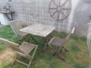 tuinset in massive teak, makkelijk opvouwbaar. beschikbaar voor biedingen