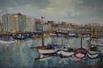 Theo Bogaert (1915-2000): Vissershaven (77 x 67 cm, Enlèvement ou Envoi