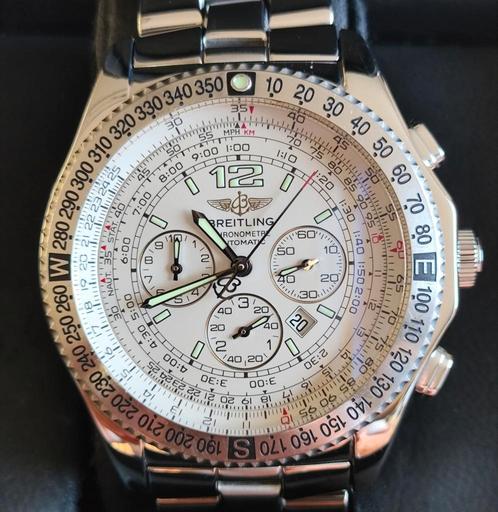 T.K. Breitling B-2 Chronograph, Breitling Service in 2022., Handtassen en Accessoires, Horloges | Heren, Zo goed als nieuw, Polshorloge