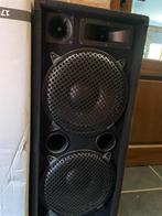set van 2 muziekboxen, 3 microfoons, versterker en kabels., Audio, Tv en Foto, Luidsprekerboxen, Overige typen, Nieuw, 120 watt of meer