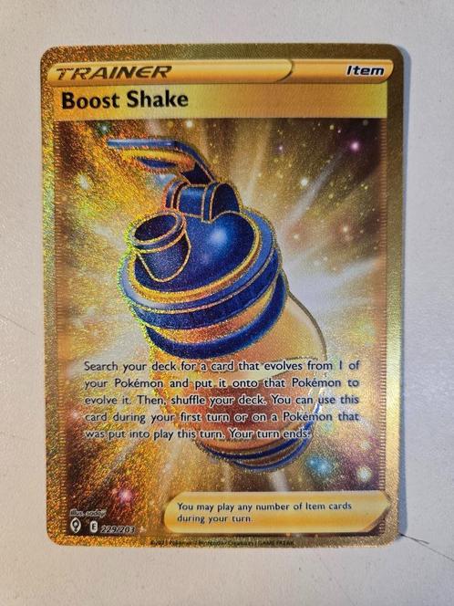 Pokémon Boost Shake 229/203 – Gold Secret Rare – Mint, Hobby en Vrije tijd, Verzamelkaartspellen | Pokémon, Nieuw, Losse kaart