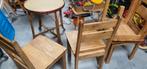 4 stoelen en antiek tafeltje gratis, Ophalen, Gebruikt