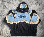 Stüssy herwerkte patchwork hoodie - uniek stuk 1/1, Blauw, Maat 56/58 (XL), Ophalen of Verzenden, Stüssy