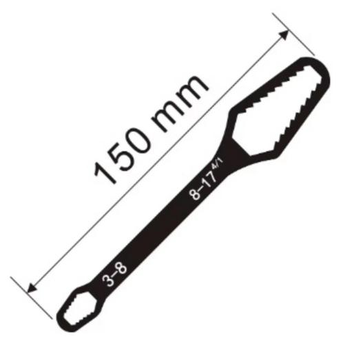 Universele Ringsleutel 3 - 17 mm, Zwart, Lang 15 mm - 1,5 cm, Hobby en Vrije tijd, Overige Hobby en Vrije tijd, Ophalen of Verzenden