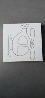 Wit canvas met helikopter er op., Verzamelen, Geboortekaartjes en Visitekaartjes, Ophalen of Verzenden