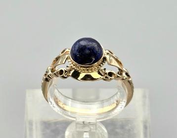 Gouden Vintage ring met Lapis Lazuli. 2025/586. beschikbaar voor biedingen