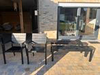 2 tuinstoelen en 2 bankjes, Tuin en Terras, Ophalen, Zo goed als nieuw, Aluminium