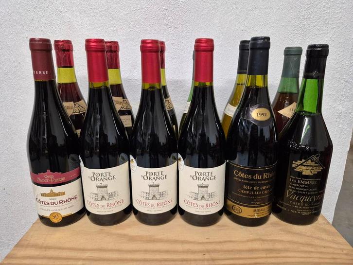 12x Rhone wijn, Verzamelen, Wijnen, Nieuw, Rode wijn, Frankrijk, Vol, Ophalen