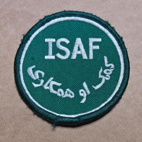 NATO Patch ISAF, Verzamelen, Militaria | Algemeen, Landmacht, Embleem of Badge, Ophalen of Verzenden