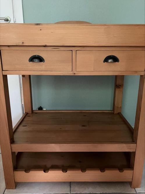 Console / billot en pin, Huis en Inrichting, Tafels | Bijzettafels, Zo goed als nieuw, Rechthoekig, 60 cm of meer, 75 cm of meer