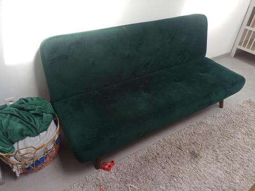 Groene slaapzetel Jysk, Huis en Inrichting, Slaapkamer | Slaapbanken, Zo goed als nieuw, Overige maten, 190 cm of minder, Twijfelaar