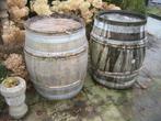 twee oude eiken houten wijntonnen, Gebruikt, Ophalen