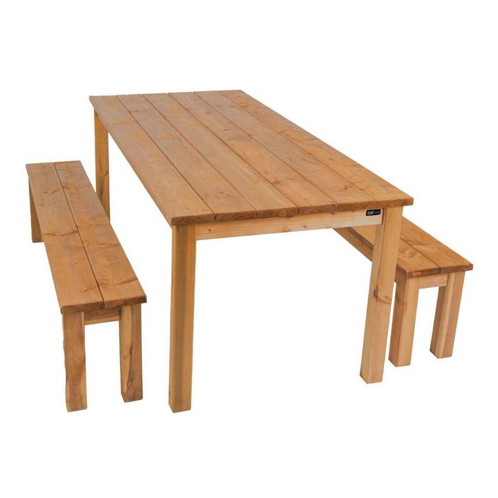 AXI Louise Picknicktafel met bankjes van hout 200 cm, Tuin en Terras, Picknicktafels, Zo goed als nieuw, Hout, Ophalen