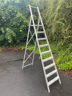 Aluminium ladder 9 treden, Bricolage & Construction, Échelles & Escaliers, Échelle, Utilisé, Enlèvement ou Envoi