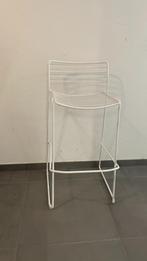 3 chaises de bar en fil d'acier au design blanc, Maison & Meubles, Chaises, Comme neuf, Design, Enlèvement, Trois