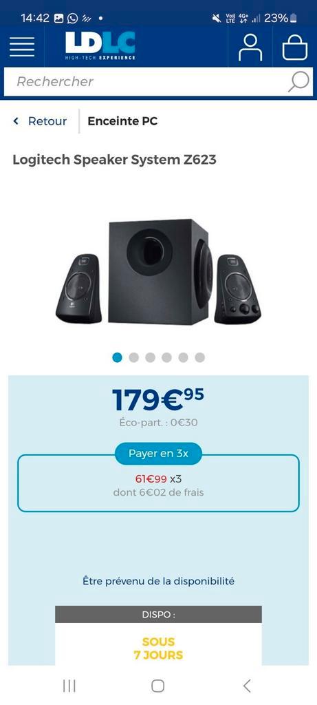 Logitech z623 | 2.1 speaker THX, Computers en Software, Pc speakers, Zo goed als nieuw, Ophalen of Verzenden