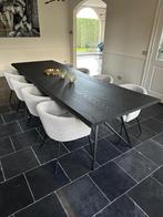 Eetafel zwarte eik, Huis en Inrichting, Ophalen, 200 cm of meer, Vijf personen of meer, Modern warm