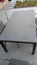 zware tuintafel antracietkleurig, Tuin en Terras, Ophalen, Gebruikt, Rechthoekig, Metaal
