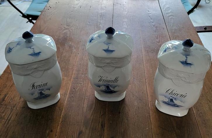 Set van 6 porseleinen keukenpotten Nimy, Antiek en Kunst, Antiek | Keramiek en Aardewerk, Ophalen