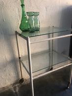 Vintage industriële medisch tafeltje bijzettafel trolley, Ophalen