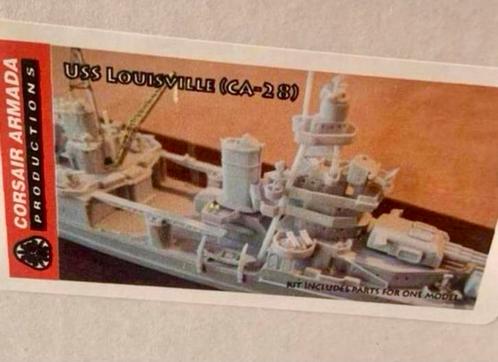 1:700 Corsair Armada USS Louisville CA-28 1944 modelbouw set, Hobby en Vrije tijd, Modelbouw | Boten en Schepen, Nieuw, 1:200 of kleiner