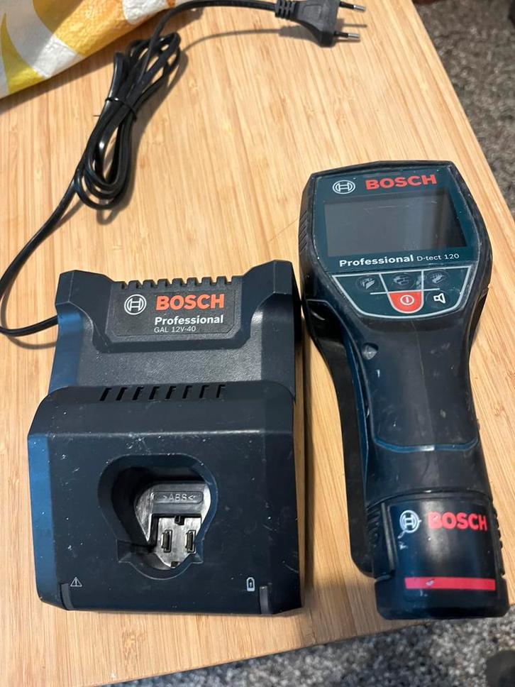Bosch d-tect 120 + lader, Doe-het-zelf en Bouw, Gereedschap | Machine-onderdelen en Toebehoren, Gebruikt, Ophalen of Verzenden