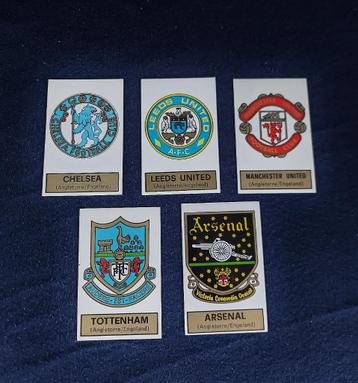5 Panini sticker cards voetbal ' FB 1972 - Arsenal/Chelsea ' beschikbaar voor biedingen