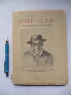 EMILE CLAUS - LIVRE D'ART DE 1926, Livres, Utilisé, Enlèvement ou Envoi, Peinture et dessin