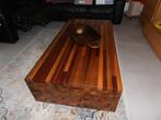 bruin houten moderne salontafel, Huis en Inrichting, Tafels | Salontafels, Ophalen, 100 tot 150 cm, Design, 50 tot 100 cm