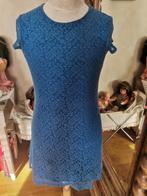 Mooi blauw kanten kleedje, Ophalen of Verzenden, Zo goed als nieuw, Maat 36 (S), Blauw