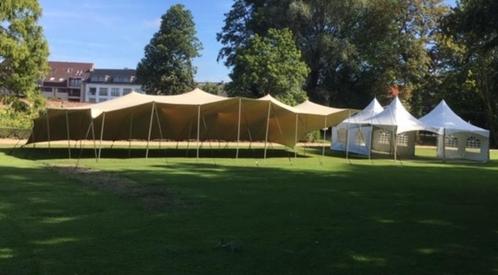 Stretchtent - bedouin tent - nomadentent - shelter 7m x 7m, Hobby en Vrije tijd, Feestartikelen, Gebruikt, Feestartikel, Ophalen