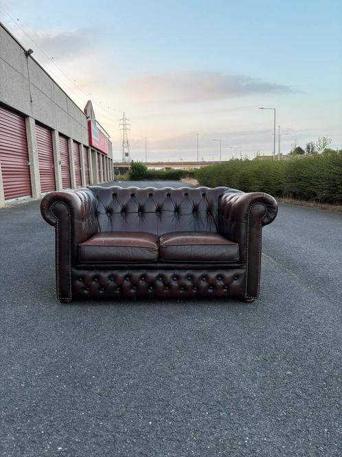 Canapé Chesterfield, Maison & Meubles, Fauteuils, Comme neuf, Cuir, 125 cm ou plus, 75 à 100 cm, Enlèvement ou Envoi