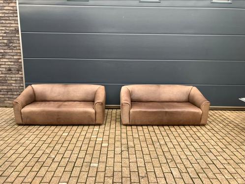 De Sede Ds47 2x 3pl cuir buffle NECK 5mm Cognac En TOPétat !, Maison & Meubles, Canapés | Repose-pieds & Poufs, Enlèvement ou Envoi