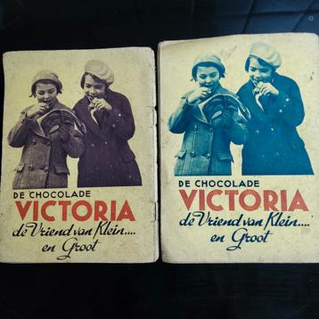 Victoria Chocolade: 2 reclame kinderboekjes jaren 1950. beschikbaar voor biedingen