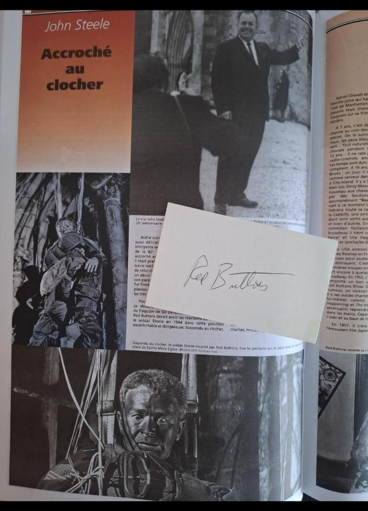 Autographe original de RED BUTTONS  vétéran WWII et acteur, Collections, Objets militaires | Seconde Guerre mondiale, Autres, Enlèvement ou Envoi