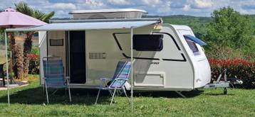 Silver Mini 390–4p–Volledig uitgerust– <750kg – Nieuwstaat, Caravans en Kamperen, Trigano, Dwars-stapelbed, Schokbreker, Particulier