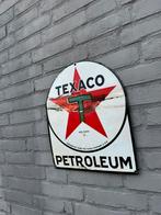 TEXACO emaille reclamebord, Verzamelen, Merken en Reclamevoorwerpen, Ophalen of Verzenden, Gebruikt, Reclamebord