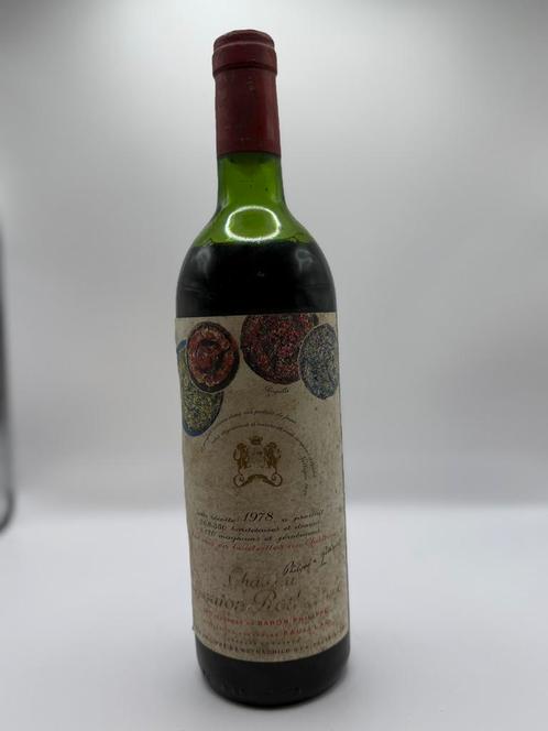 Mouton Rothschild 1978, Verzamelen, Wijnen, Zo goed als nieuw, Ophalen of Verzenden