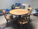 Ronde tafel met vier stoelen, Quatre personnes, Rond, Comme neuf, 100 à 150 cm