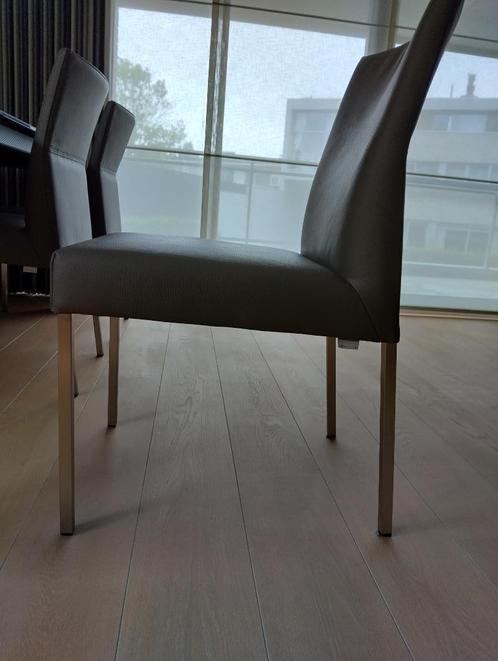 Stoelen Bert Plantagie, Huis en Inrichting, Stoelen, Zo goed als nieuw, Vijf, Zes of meer stoelen, Leer, Metaal, Bruin, Ophalen