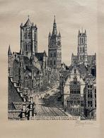 5 grandes gravures - Robert Peereboom- Gand - Bruxelles, Enlèvement ou Envoi