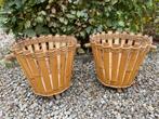 Pots de fleurs vintage en bambou, Enlèvement, Maison et Meubles