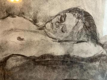 houtskool tekening beschikbaar voor biedingen