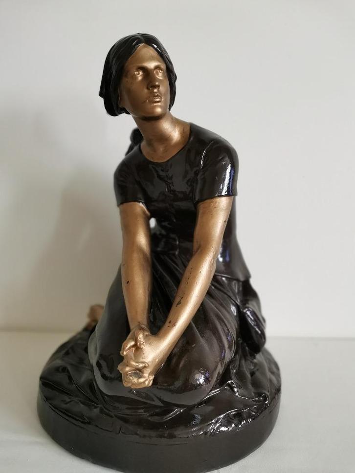Henri Chapu - prachtig beeld van Jeanne D'arc, Antiek en Kunst, Kunst | Beelden en Houtsnijwerken, Ophalen of Verzenden