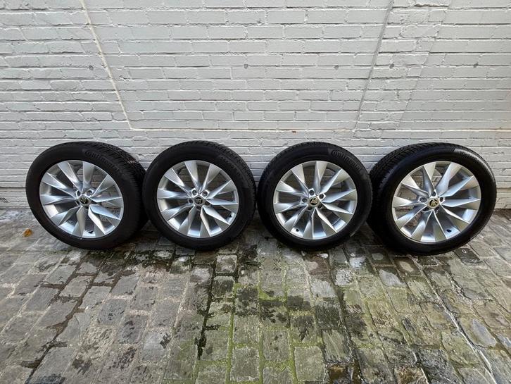 Skoda Enyaq 80/85 winterbanden op velg + sneeuwkettingen, Auto-onderdelen, Banden en Velgen, Banden en Velgen, Winterbanden, 19 inch