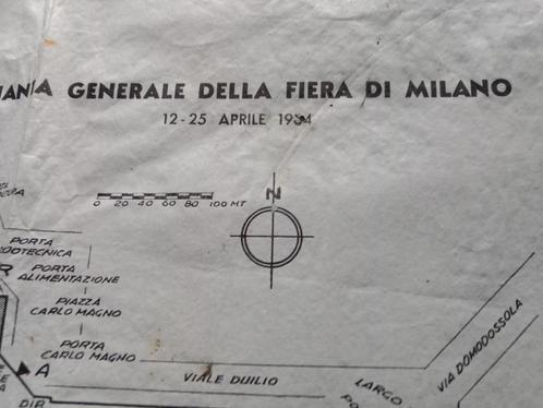 Plan Beurs Milaan 1964, Collections, Collections Autre, Utilisé, Enlèvement ou Envoi