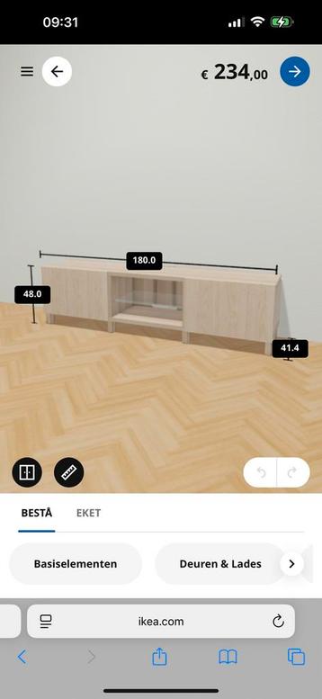 Tv meubel Besta Ikea, Ophalen, Nieuw
