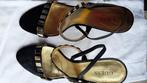 Guess M@rciano sandalen hoge hak zwart lakleder goud 40, Kleding | Dames, Ophalen of Verzenden, Guess, Schoenen met hoge hakken
