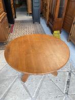 Table de salon ronde en bois massif , livraison possible, Zo goed als nieuw
